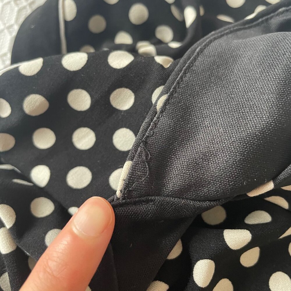 Bellissima Retro Midi Polka Dot V-Neck Dress - Picture 7 of 11
